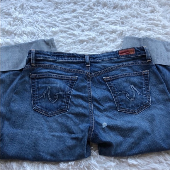 AG Adriano‎ Goldschmeid The Shorty Capri cropped denim cuff jeans size 31 - Picture 2 of 8